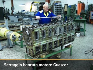 Serraggio bancata motore Guascor